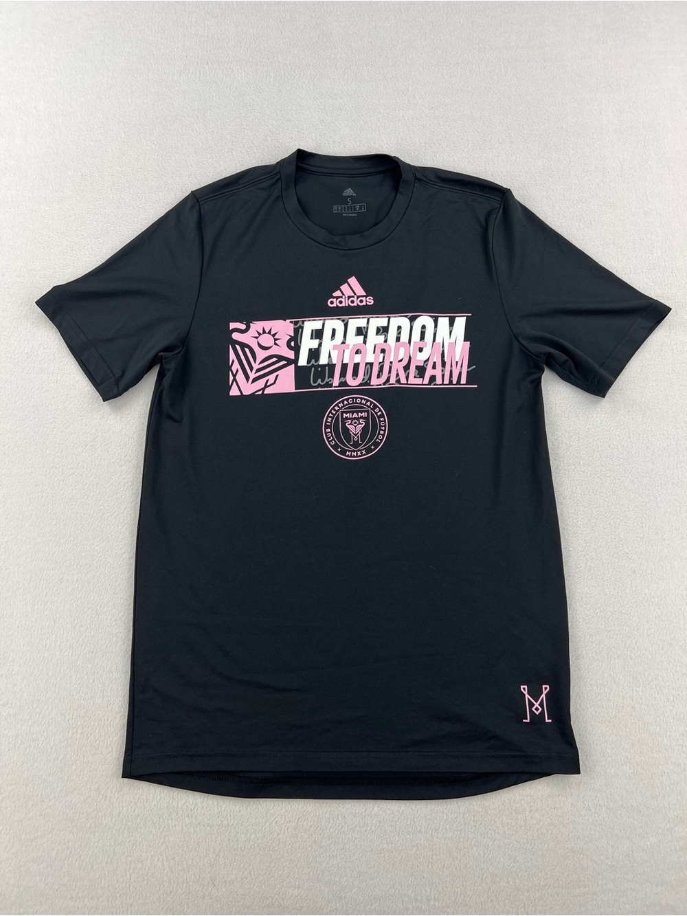 Adidas Inter Miami CF Jersey Hook Black Training Shirt Freedom To Dream Men Sz S